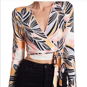 Yumi Kim Under Wraps Cropped Wrap Top M